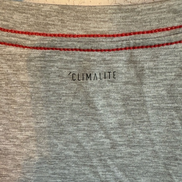 Boys XL Gray Adidas Basketball Graphic Print Athletic Shirt - Picture 4 of 5